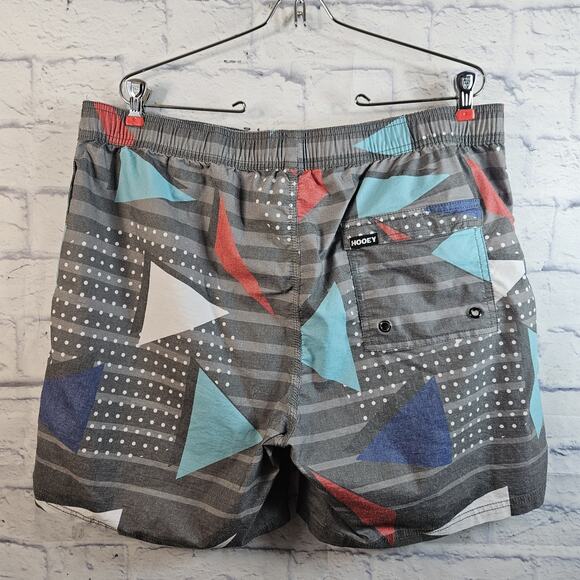 Hooey Board Shorts Mens XL Pool Beach Outdoor Casual Geometric Stretch - Picture 3 of 6